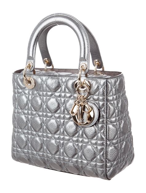 lady dior metallic blue|medium Lady Dior bag price.